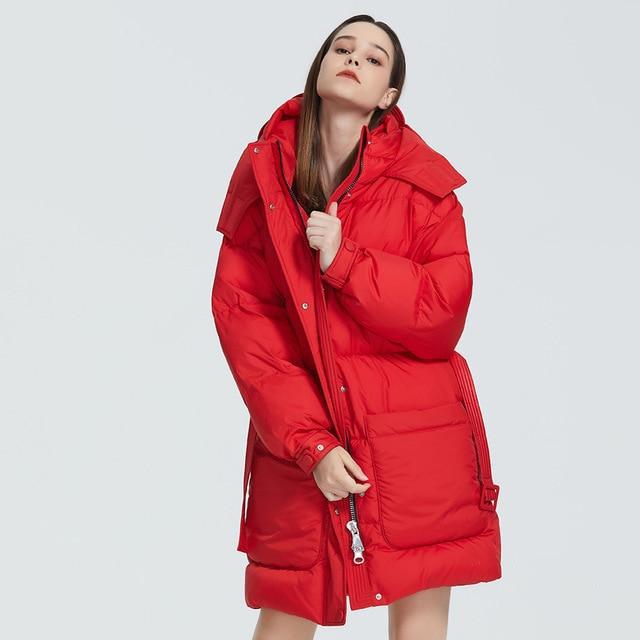 Puffer Coat With Oversized Pockets and Belt