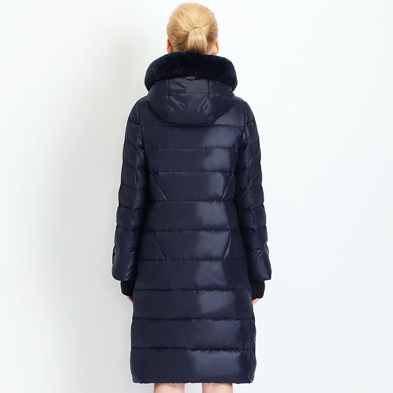 Long Puffer Jacket With Faux Fur Hood