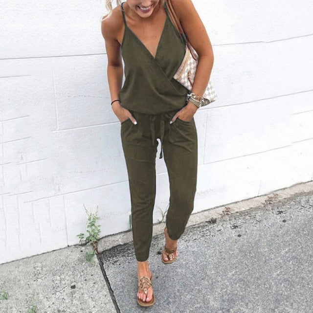 Fashion Ladies Solid Color Bodysuit - MomyMall S / armygreen