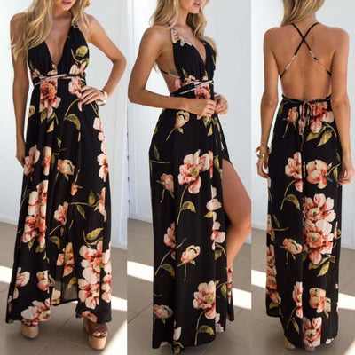 Sexy Floral Maxi Dress