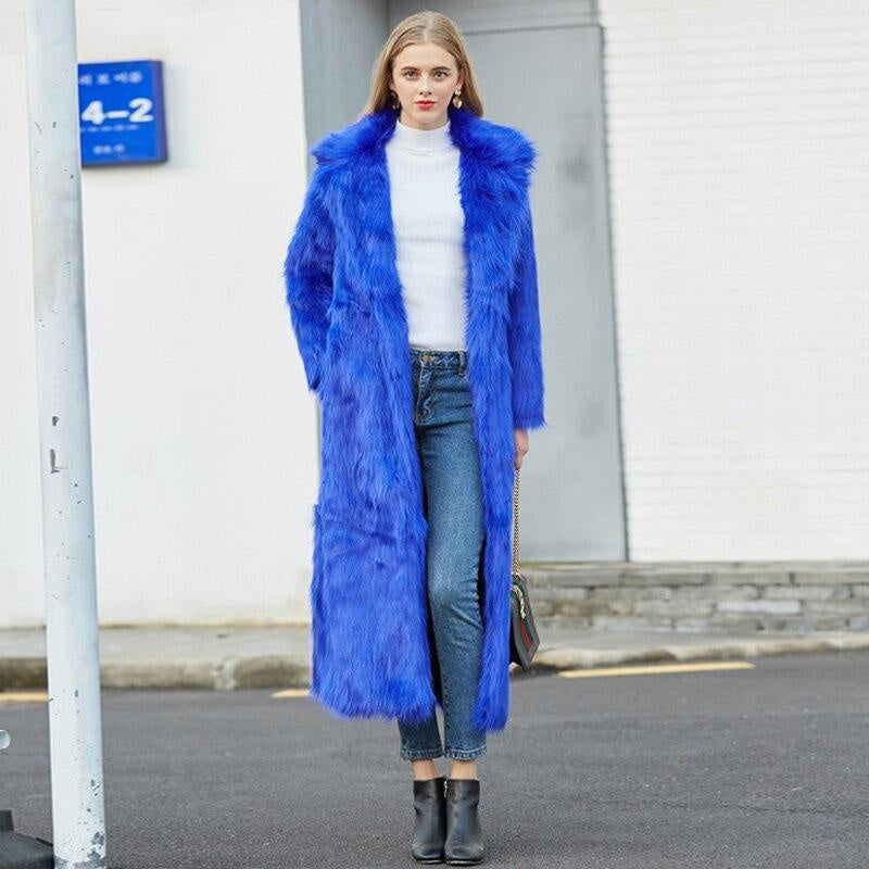 Extra Long Faux Fur Coat