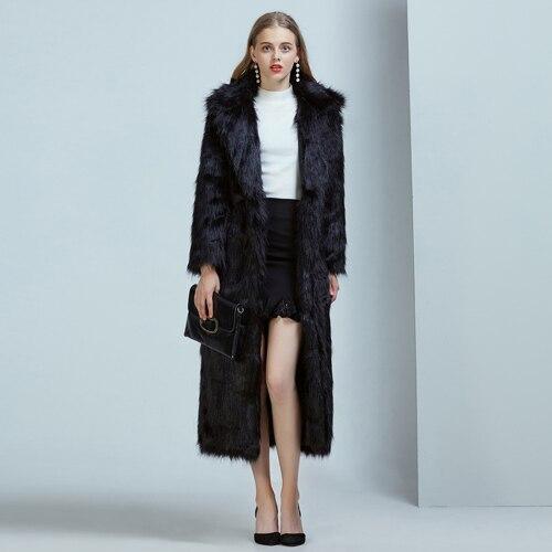 Extra Long Faux Fur Coat