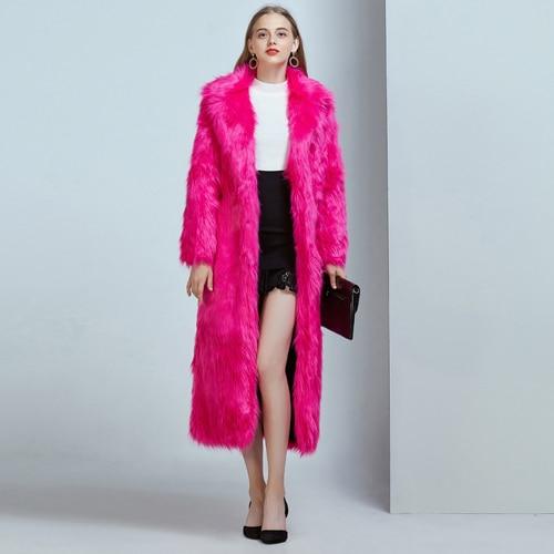 Extra Long Faux Fur Coat