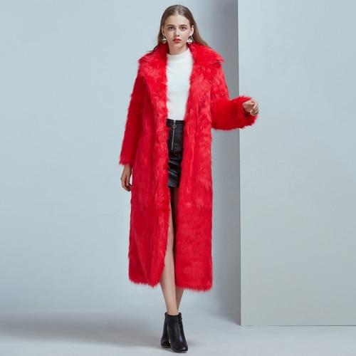 Extra Long Faux Fur Coat