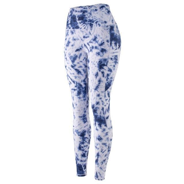 Legging de yoga tie-dye avec poche pour téléphone