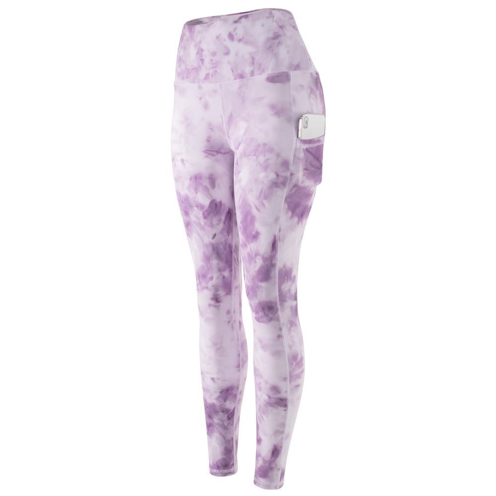 Tie Dye Yoga Leggings With Pocket For Phone