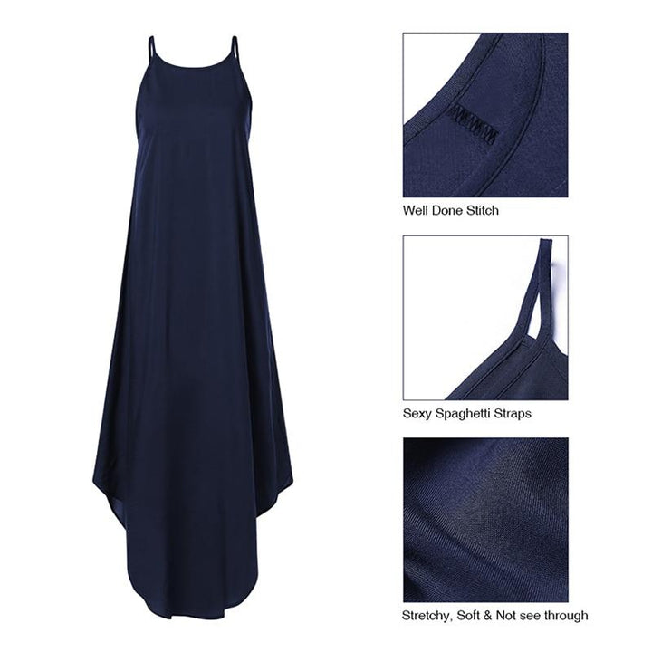 Sleeveless Asymmetrical Maxi Dress - Plus Size Dress