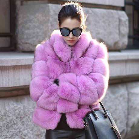 Faux Fur Panel Coat