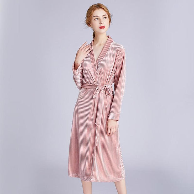 Velvet Dressing Gown - Velvet Robe - MomyMall