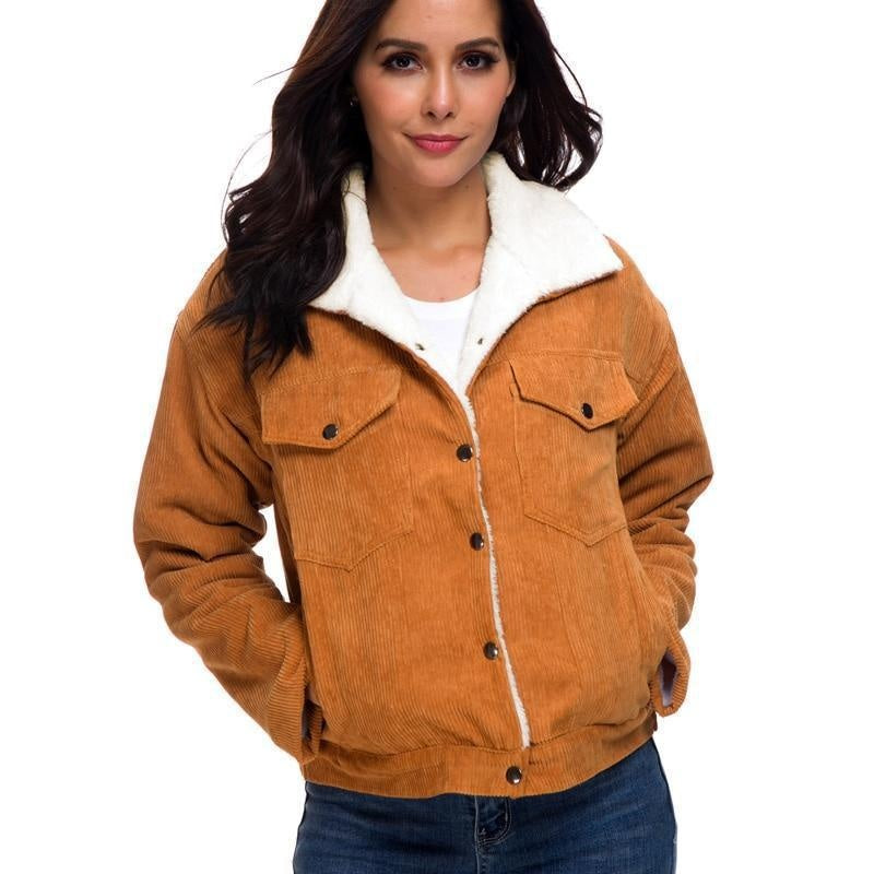 Corduroy Jacket With Fleece Lining