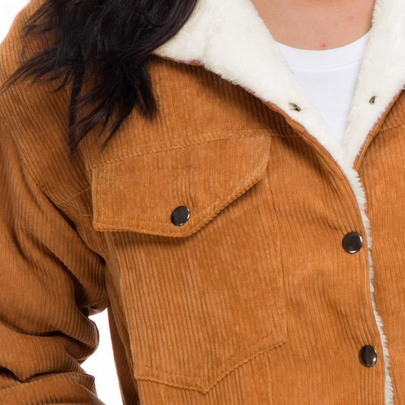 Corduroy Jacket With Fleece Lining