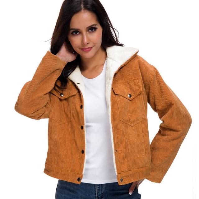 Corduroy Jacket With Fleece Lining