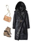 Winter Duck Down Trench Coat - Double Breasted Trench Coat