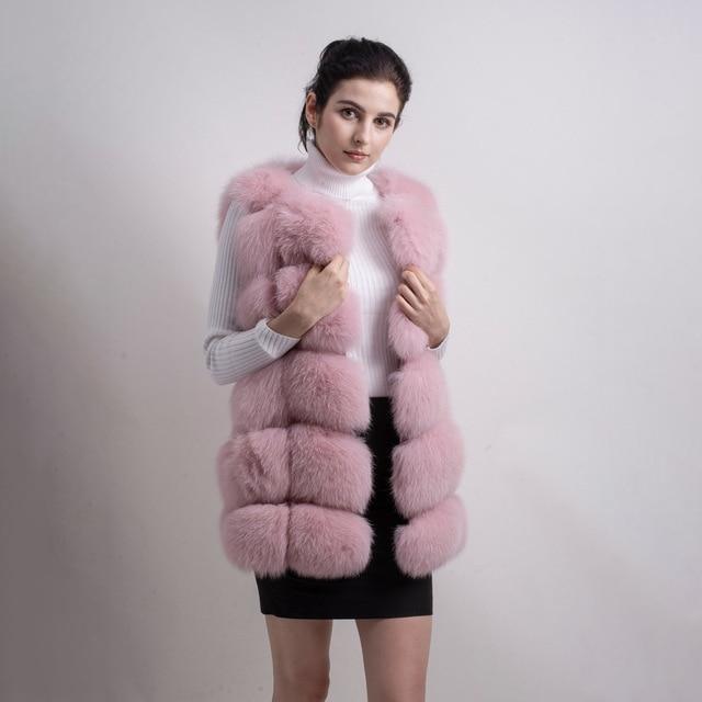 Plus Size Faux Fur Bubble Gilet - Sleeveless Luxury Long Gilet