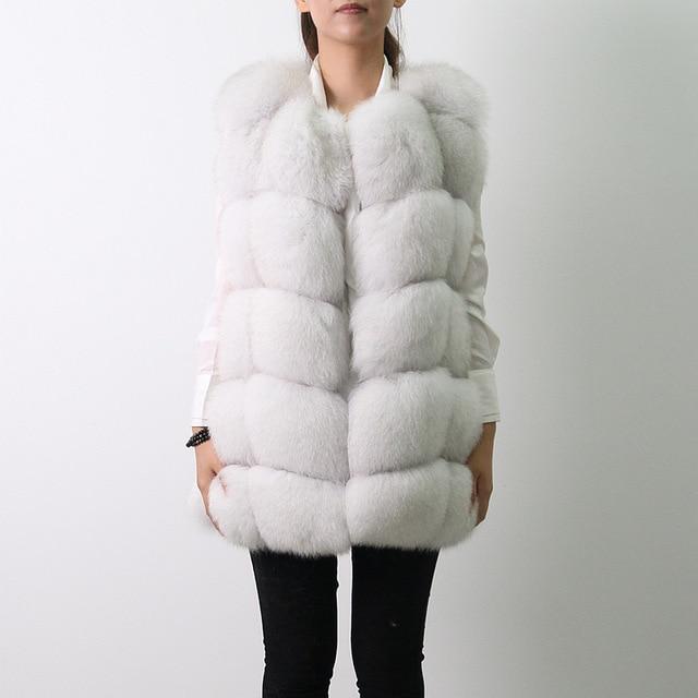 Plus Size Faux Fur Bubble Gilet - Sleeveless Luxury Long Gilet