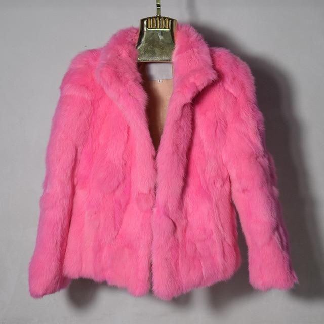 Short Faux Fur Coat With High Collar