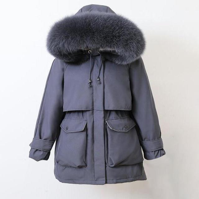 Winter Coat With Big Faux Fur Hood