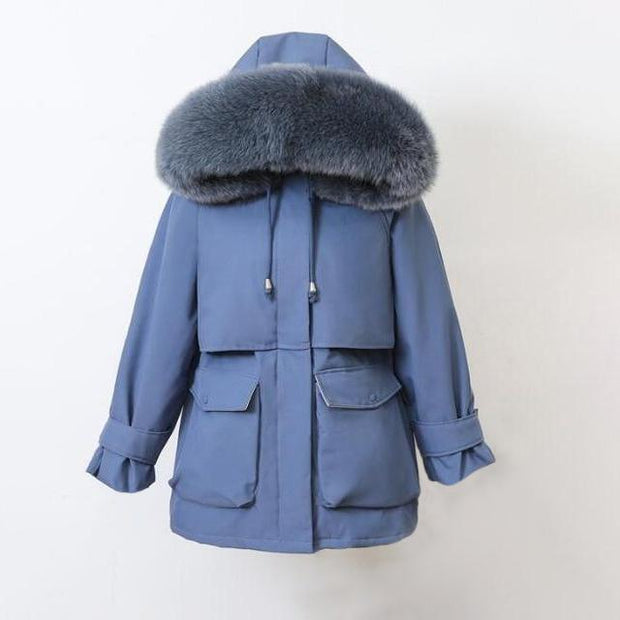 Winter Coat With Big Faux Fur Hood