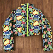Plus Size Colourful Crop Puffer Jacket