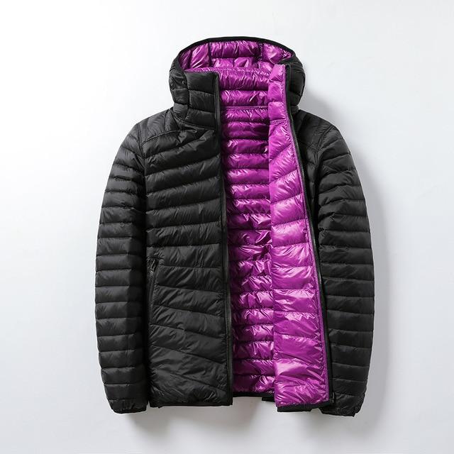 Ultra Light Hooded Quilted Jacket with Contrast Lining