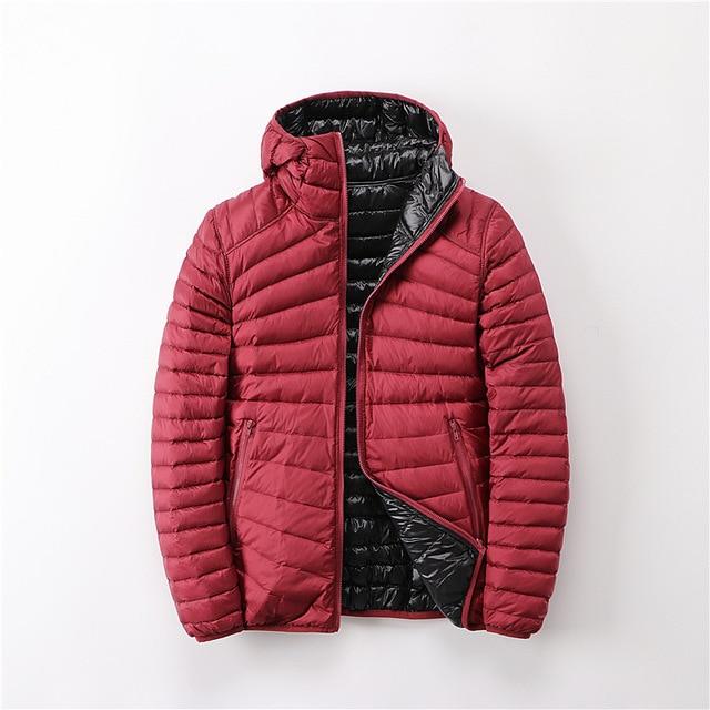 Ultra Light Hooded Quilted Jacket with Contrast Lining