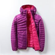 Ultra Light Hooded Quilted Jacket with Contrast Lining