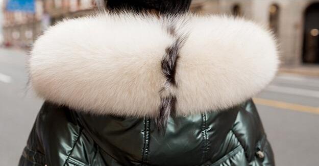 Winter Duck Down Coat - Hooded Big Fur Shiny Puffer Coat