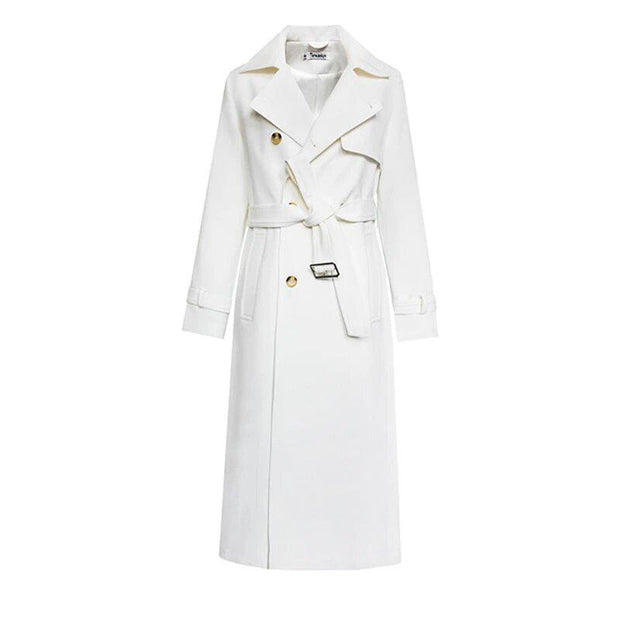 Classic Double Breasted Trench Coat With Belt