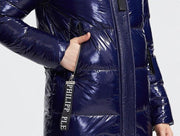 Glossy Down Puffer Jacket With Hood