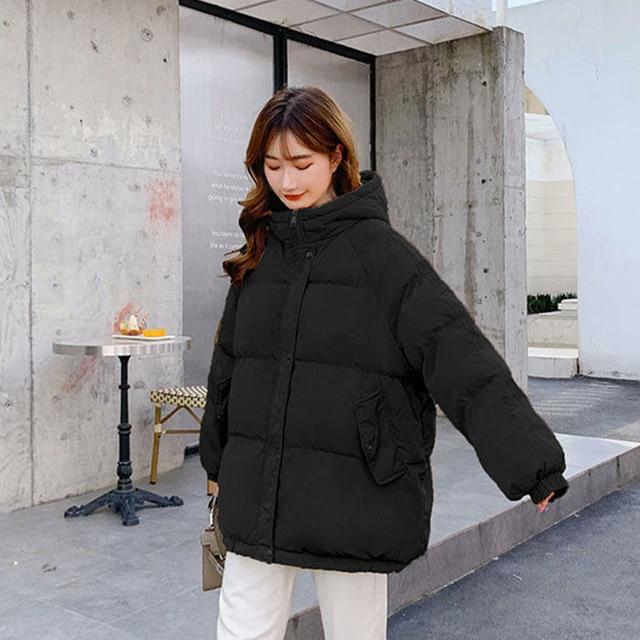 Oversized Hooded Down Jacket