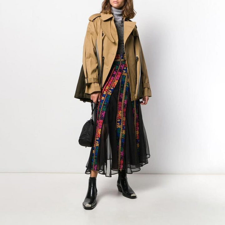 Classic Short Double Breasted Trench Coat