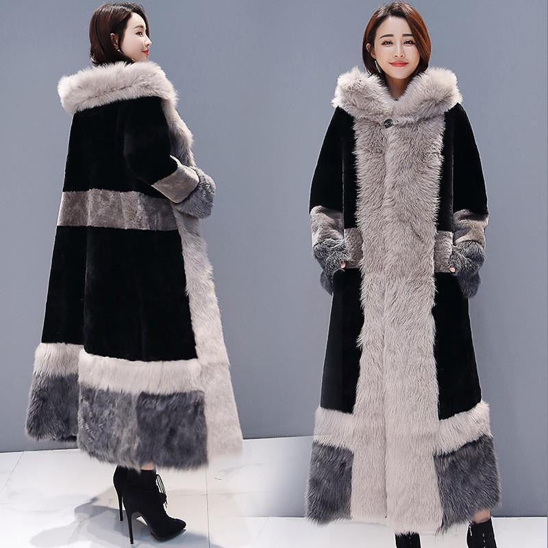 Winter Faux Fur Coat - Plus Size Maxi Fur Coat