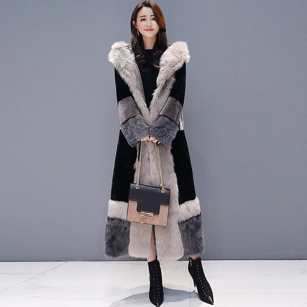 Winter Faux Fur Coat - Plus Size Maxi Fur Coat