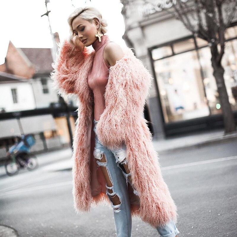 Faux Fur Long Fluffy Coat