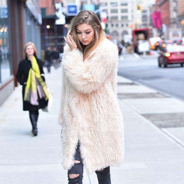 Faux Fur Long Fluffy Coat