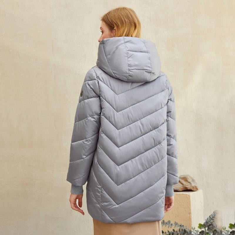 Veste matelassée surdimensionnée tendance avec capuche