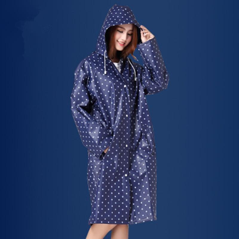 Polka Dot Raincoat With Hood