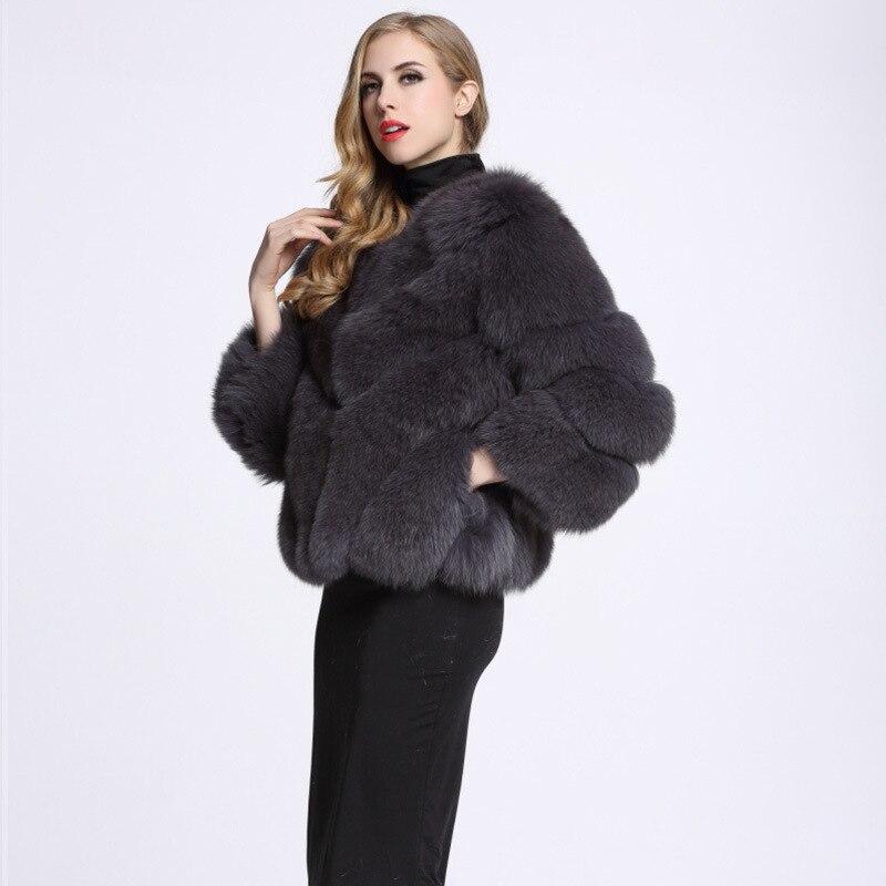 Panelled Faux Fur Coat