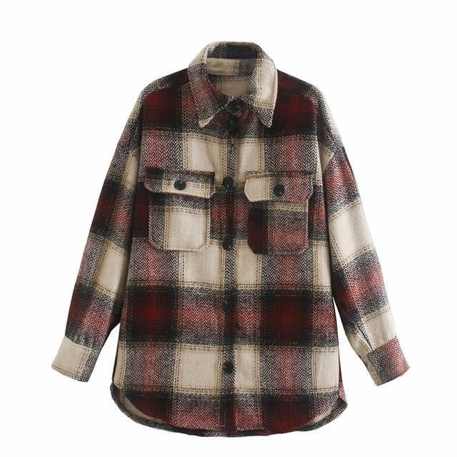 Oversized Plaid Check Shacket