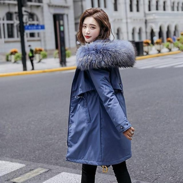 Plus Size 6XL Winter Coat With Fur Inside Coat