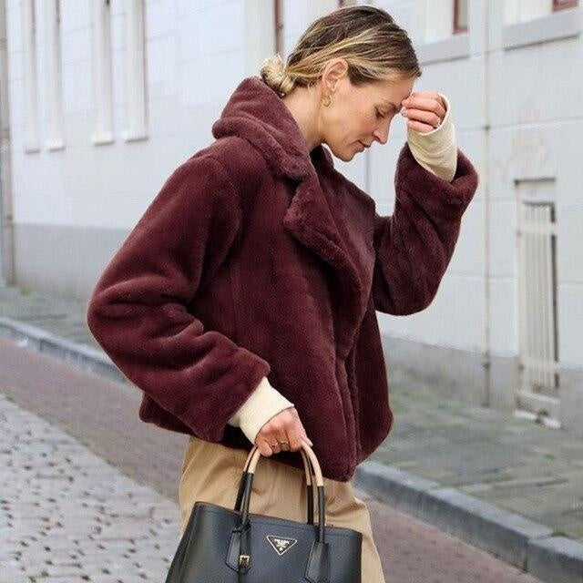 Short Faux Fur Coat