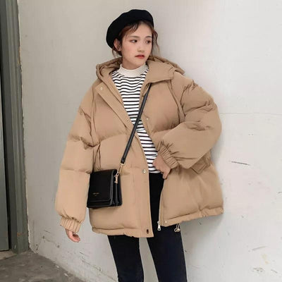 Oversized Hooded Down Jacket