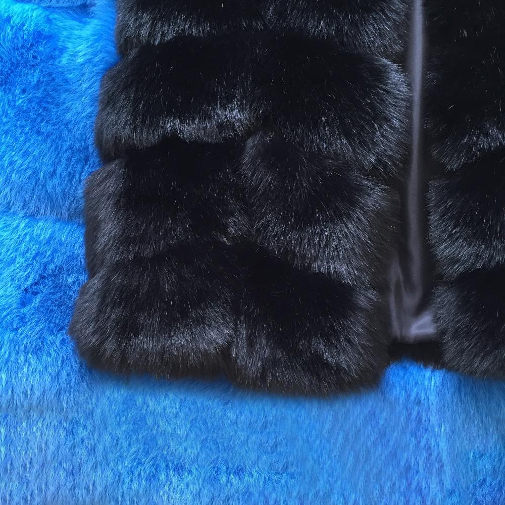 Long Faux Fur Vest - Long Sleeveless Faux Fur Coat