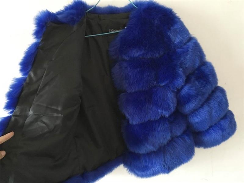 V-Neck Faux Fur Bubble Coat