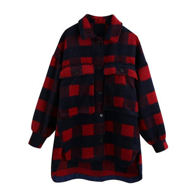 Oversized Flannel Check Shacket