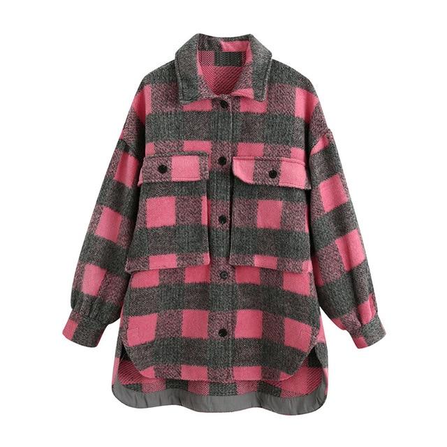 Oversized Flannel Check Shacket