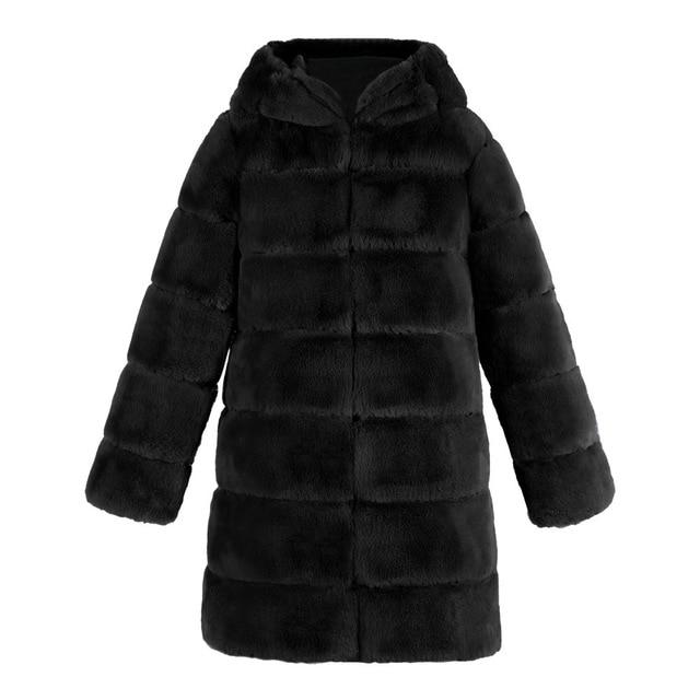 Faux Fur Hooded Coat