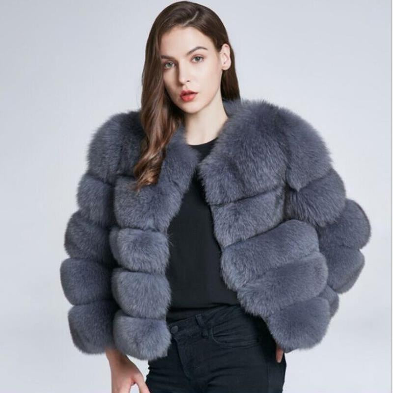 Faux Fur Coat - Winter Bubble Faux Fur Coat