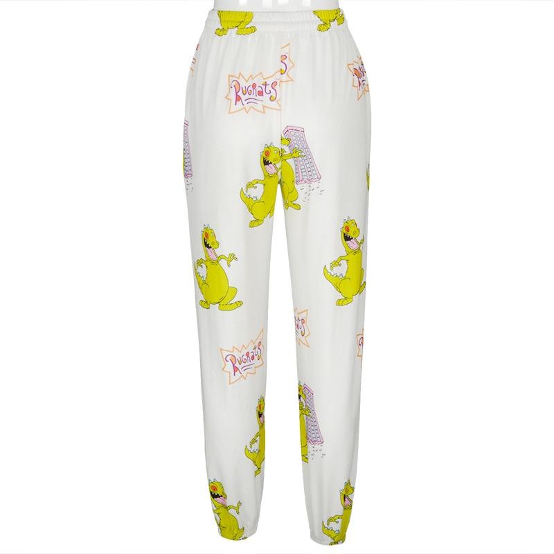 Cartoon Print High Waist Baggy Joggers