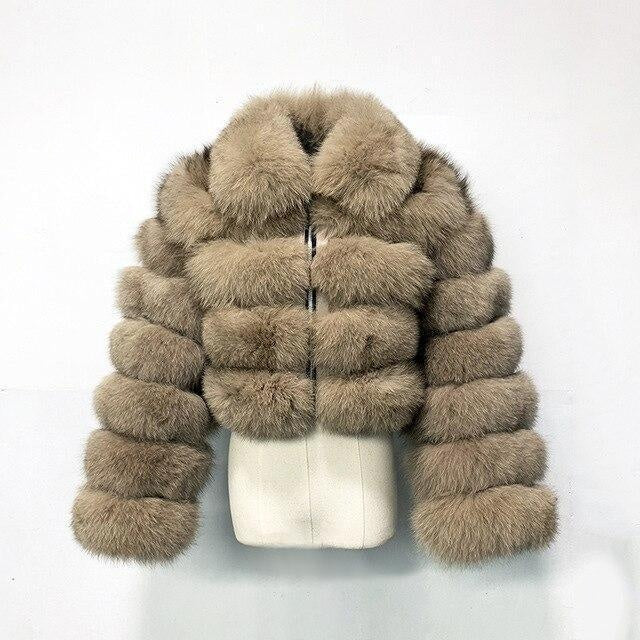 Bubble Coat - Zip Up Faux Fur Crop Coat